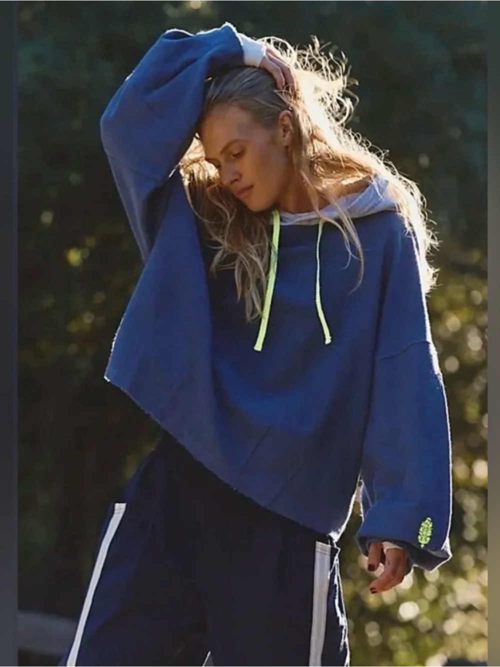 NWT Free People Movement End Game Hoodie in Wild Wind Combo
